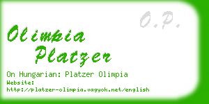 olimpia platzer business card